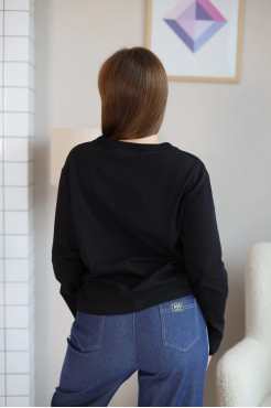 Лонгслів жіночий 52-54 чорний (470Мb) - фото 4