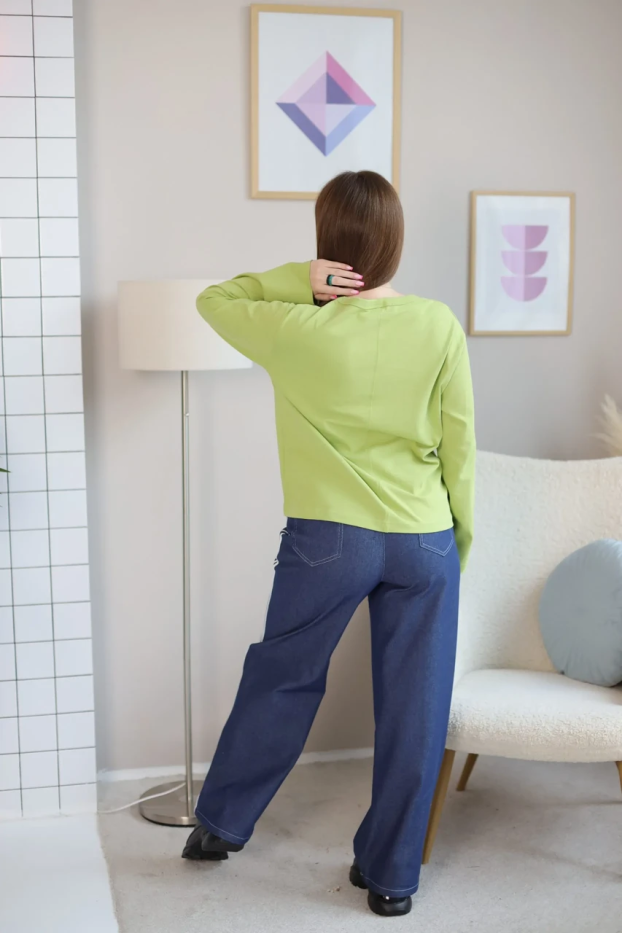 Лонгслів жіночий 52-54 салатовий (470М) - фото 5