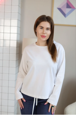 Лонгслів жіночий 52-54 білий (470Мw) - фото 6