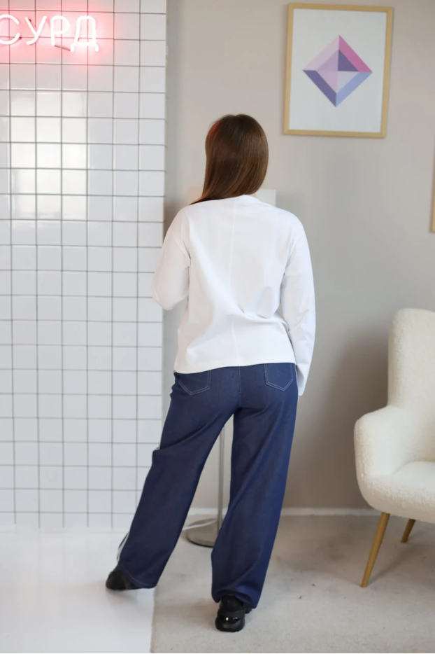 Лонгслів жіночий 46-50 білий (470ХSw) - фото 7