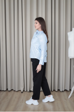 Сорочка з принтом 44-48 блакитна зі сріблом (4012S) - фото 2