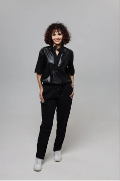 Кофтинка комбінована 52-54 чорна (2233XLbl) - фото 8