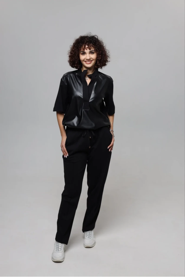 Кофтинка комбінована 52-54 чорна (2233XLbl) - фото 8