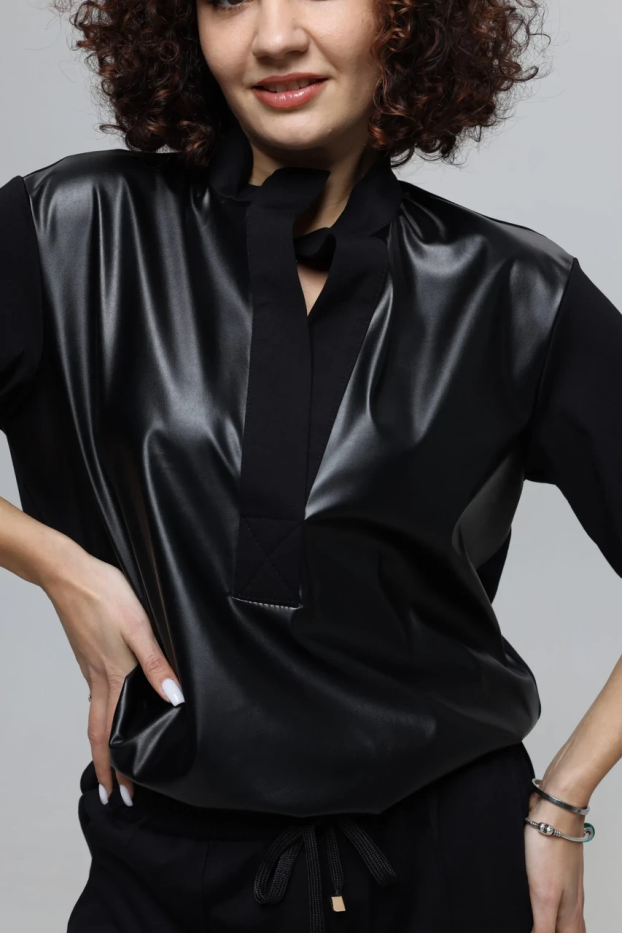 Кофтинка комбінована 50-52 чорна (2233Lbl) - фото 6