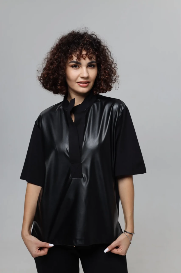 Кофтинка комбінована 44-50 чорна (2233Sbl) - фото 1