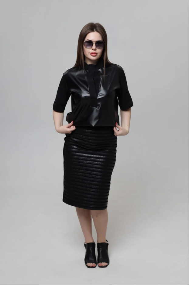 Кофтинка комбінована 44-50 чорна (2233Sbl) - фото 7