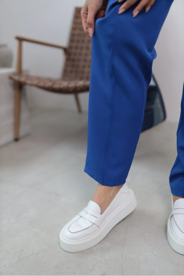 Брюки жіночі зі стрілкою MK 46-48 сині (1099/1s S) - фото 4