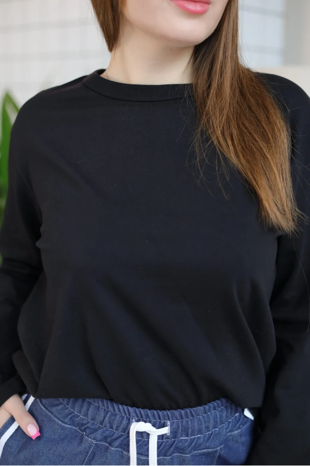 Лонгслів жіночий 50-52 чорний (470Sb) - фото 2