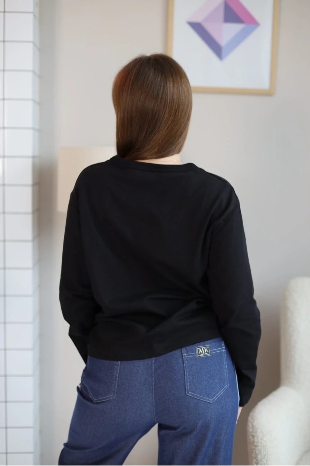 Лонгслів жіночий 50-52 чорний (470Sb) - фото 3